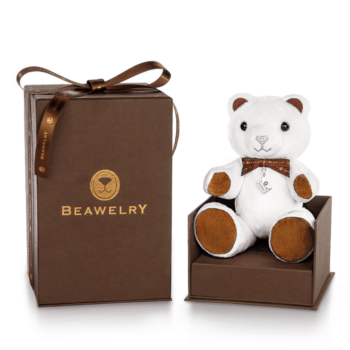 Medio Sparkle Beawelry Bear with a Ring Holder & Silver Envelope Charm