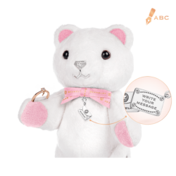 Medio Sparkle Beawelry Bear with a Ring Holder & Silver Envelope Charm