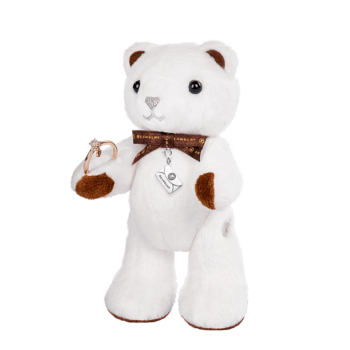Mini Sparkle Beawelry Bear with a Ring Holder & Silver Envelope Charm