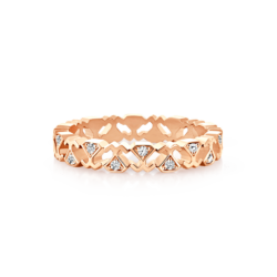 18K Pink Gold Beawelry Logo Diamond Eternity Ring