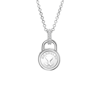 Silver Beawelry Lock CZ Pendant