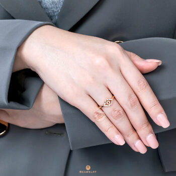 18K Pink Gold Diamond Infinity Ring