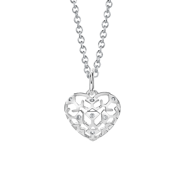 Silver Heart Beawelry Logo Filigree CZ Pendant