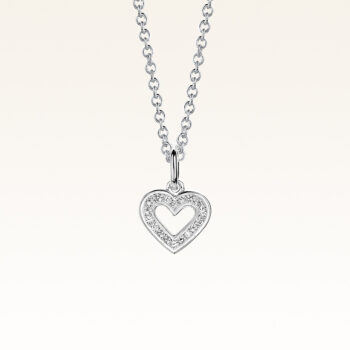 Silver Heart CZ Pendant