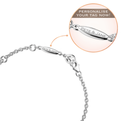 Silver August Birthstone Peridot Color CZ Bear Bracelet