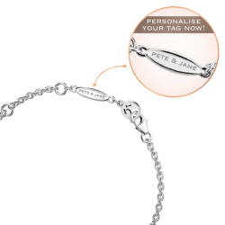Silver Pear Shape Amethyst Elephant Bracelet