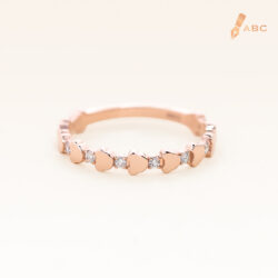 14K Pink Gold  Eternity Beawelry Band Ring