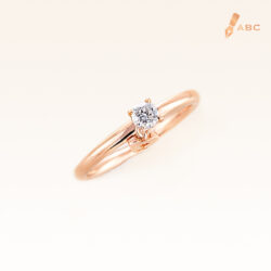 18K Pink Gold Diamond 0.15 ct. Ring & Dangling Beawelry Bear