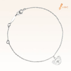 Silver April Birthstone White CZ Beawelry Bracelet