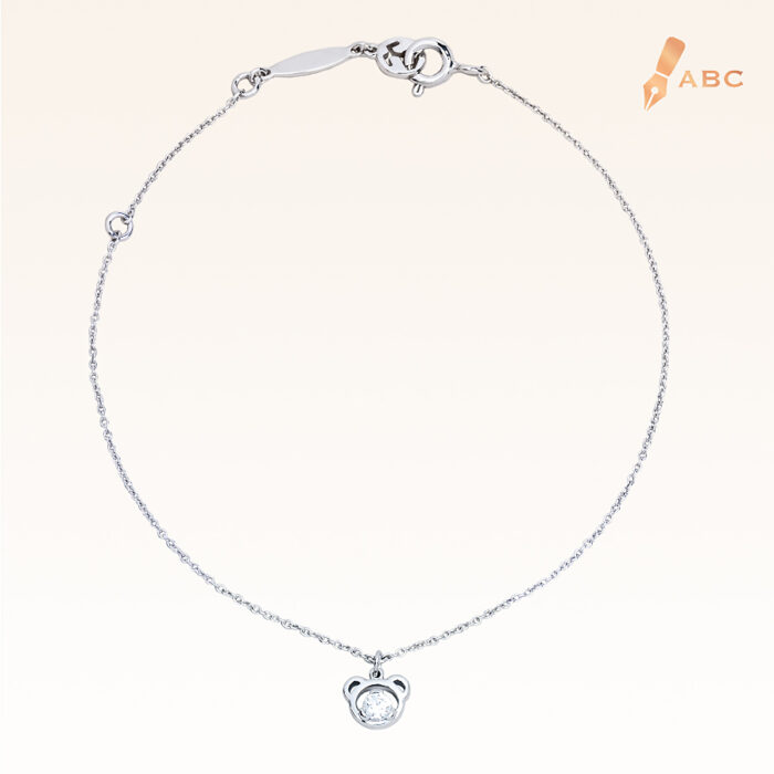 Silver Mini Hanging Bear Bracelet