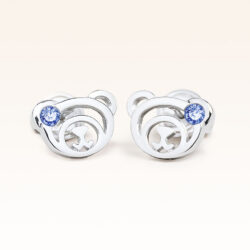 Silver December Birthstone Blue Topaz Color CZ Beawelry Earrings