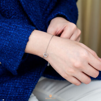 Silver December Birthstone Blue Topaz Color CZ Beawelry Bracelet